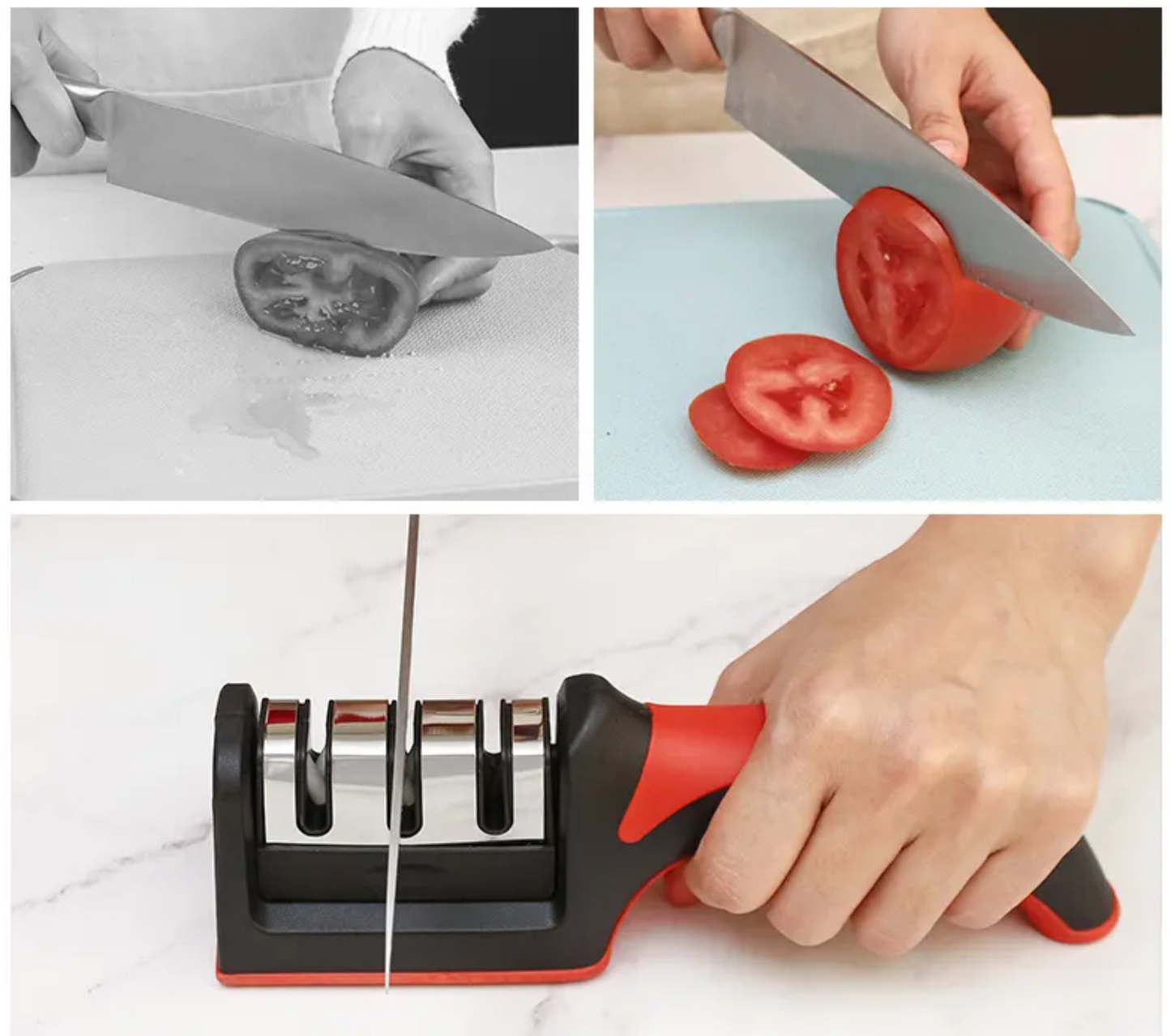 Afilador de Cuchillos Diamante Premium 3 en 1