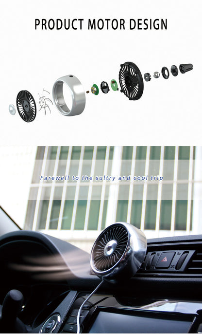 Mini Ventilador Carro Usb 3 Velocidades Ajustable Portatil